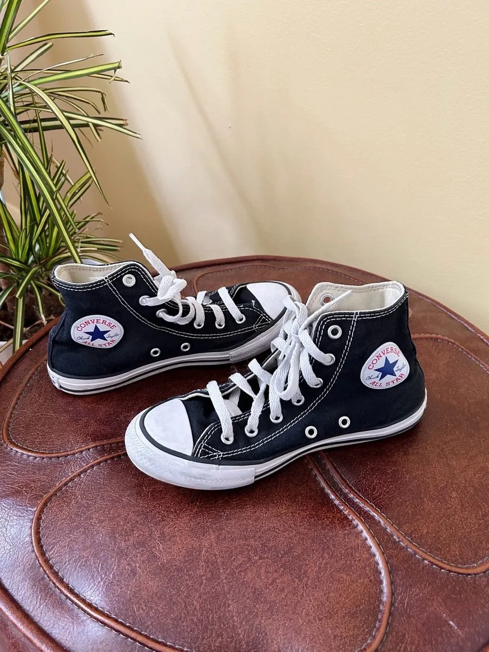 Converse Kids Black and White High Top Sneakers